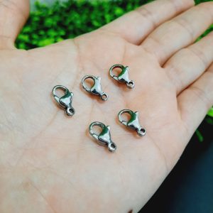 Broche plateado de perico pequeño en acero inoxidable