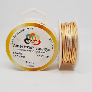 Alambre texturizado tipo nido  / dorado calibre #16