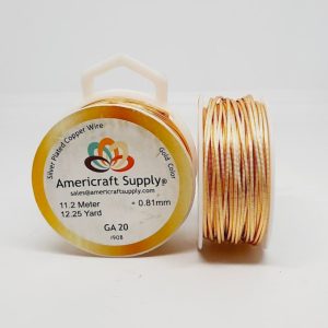 Alambre texturizado tipo nido  / dorado calibre #20