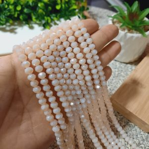 (1005-0098) Cristal rondel color piel 6mm
