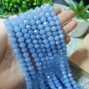 Cristal rondel color azul maya - 8mm