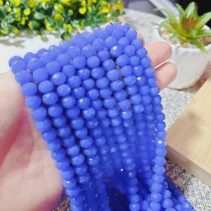 Cristal rondel color azul oscuro - 8mm