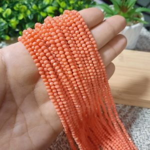 Cristal rondel color melón pastel 3mm