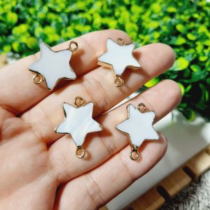 Dije de estrella concha de marina y enchape