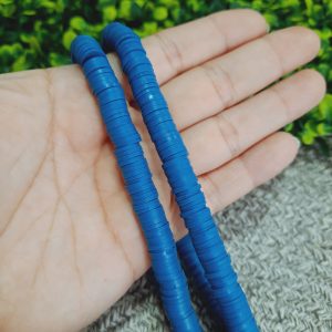 Fimo de disco azul marino 8mm