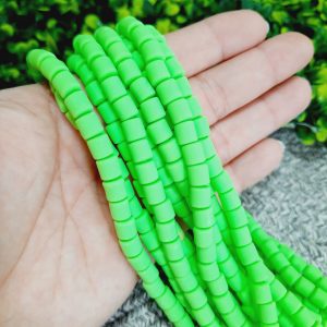 Fimo cuadrado verde 6mm