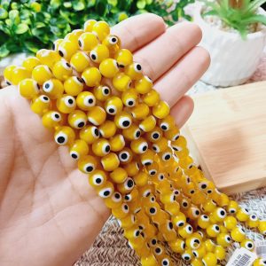 (1015-0089) OJO TURCO AMARILLO 8MM