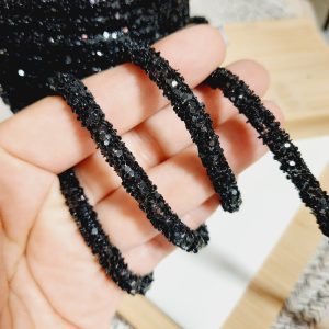 Cordón lurex  decorado negro