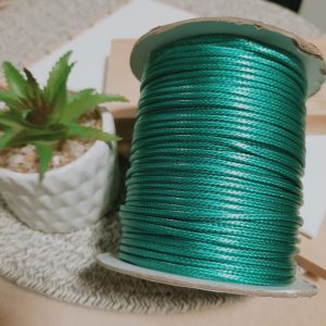 Cordón de serpiente color verde mar claro 2mm