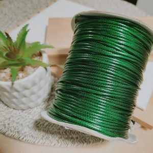 Cordón de serpiente color verde oscuro 2mm