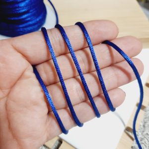 Cordón cola de ratón  azul eléctrico 2mm