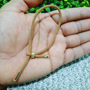 Pulseras de hilo ajustable color café claro