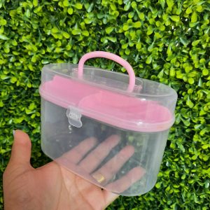 Caja organizadora plástica pequeña de agarradero