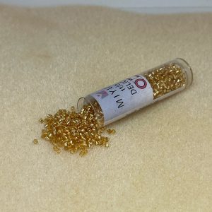 (DB042-TB) MIYUKI DELICA 11/0 COLOR BEAD SILVER LINED GOLD GOLD- 7.2 GR