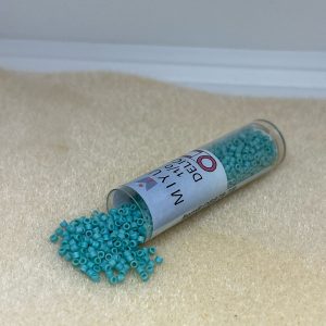 (DB878-TB) MIYUKI DELICA 11/0 COLOR BEAD BD MATT OPAQUE TURQ. AB 6.8 GR