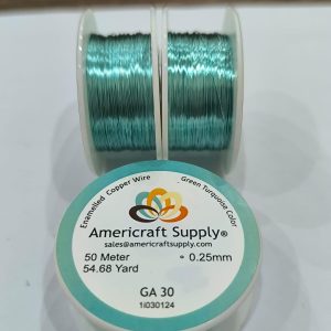 ALAMBRE VERDE TURQUESA #30 AMERICRAFT SUPPLY